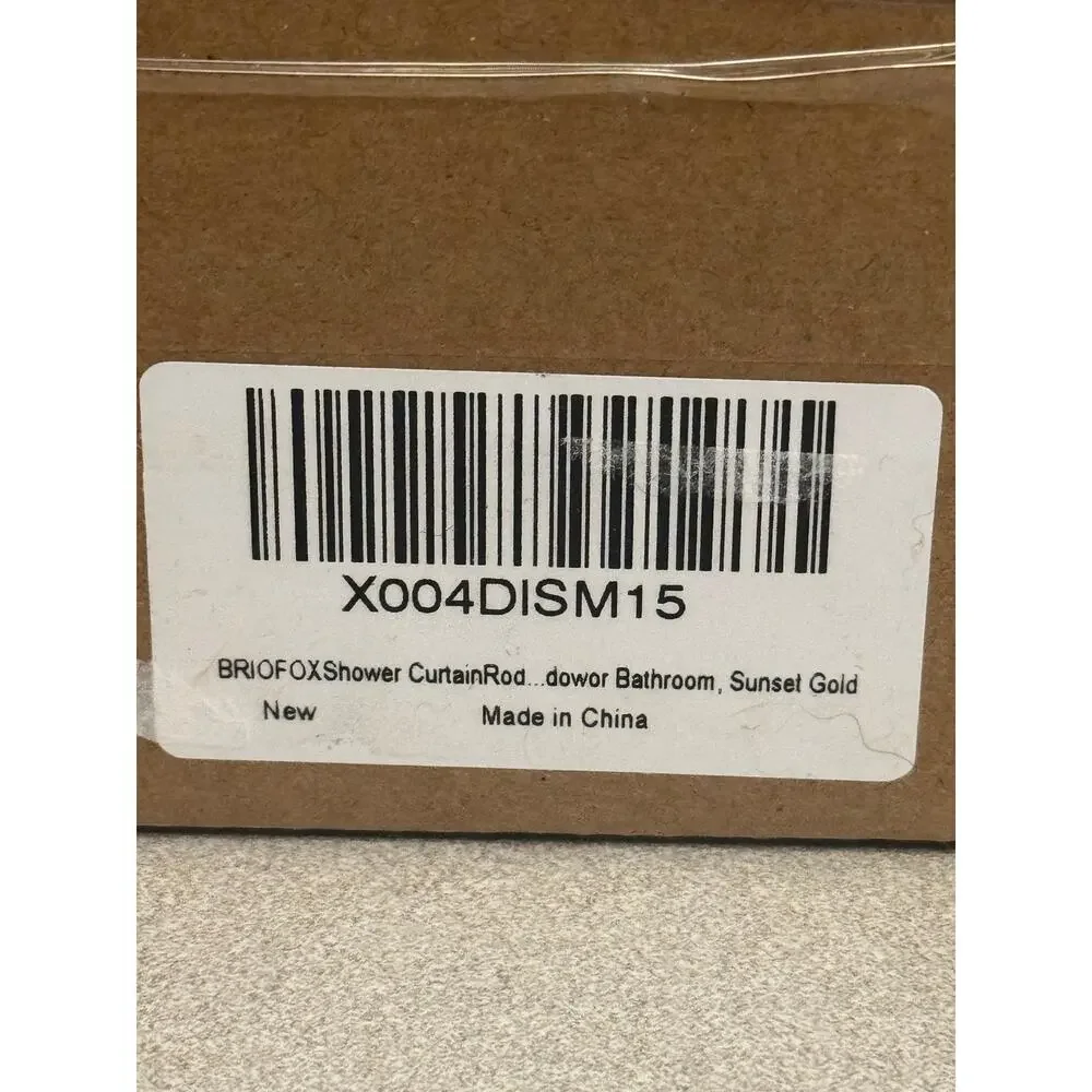 BRIOFOX Shower Curtain Rod Sunset Gold Adjustable 18-78 Spring Tension No Drill